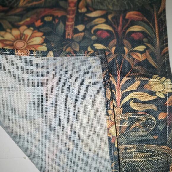 William Morris Dragonfly Table Runner 13"x72" Floral Traditional Dark Academia - Picture 7 of 7